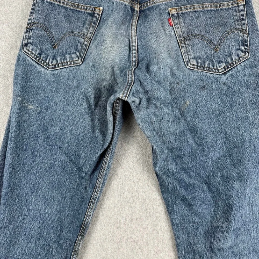 Vintage Levi 505 Jeans Mens‎ 36x32 Distressed Thrashed Regular Fit Denim Rodeo